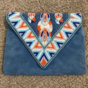 Beaded clutch purse